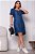 Vestido Feminino Chemise Jeans Leve Outono Inverno Manga 3/4 - Imagem 3
