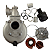 BOMBA COMPLETA MOTOBOMBA B4T710 BRANCO - Imagem 1