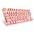 Teclado Gamer Motospeed GK82 Rosa Switch Vermelho Led Branco - Imagem 2