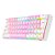 Teclado Mecânico Gamer Redragon Draconic Pro, RGB, Switch Brown, USB, Bluetooth, ABNT2, Rosa e Branco - Imagem 4