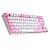 Teclado Mecânico Gamer Redragon Single Color Kumara, Switch Brown, ABNT2, Branco e Rosa - Imagem 3