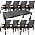 Conjunto com Mesa Ripada Retangular com 8 Cadeiras Cactos - Imagem 1
