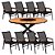 Conjunto de Mesa em Madeira com 8 Poltronas Cactos em Tela sling - Imagem 1