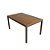 Conjunto de Mesa Retangular Perpétua com Tampo em Madeira e 8 Poltronas - Imagem 4