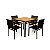 Conjunto de Mesa Perpétua Quadrada com 6 Poltronas - Imagem 1