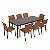 Conjunto de mesa Retangular Margarida com 8 Cadeiras - Imagem 1