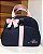 Bolsa Maternidade Grande Sintético Azul marinho com rosa bebê - Imagem 1