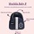 Mochila Baby P Sintético Azul Marinho com faixa listrada cinza e branco - Imagem 7