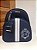 Mochila Baby P Sintético Azul Marinho com faixa listrada cinza e branco - Imagem 3
