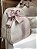 Kit Bolsa média, Mochilinha baby P, Necessarie Carol e Porta carteira de vacinação no Sintético Pérola com faixa Rose - Imagem 2