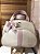 Kit Bolsa média, Mochilinha baby P, Necessarie Carol e Porta carteira de vacinação no Sintético Pérola com faixa Rose - Imagem 8
