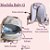 Mochila Baby G Linho rose com faixa nude - Imagem 6