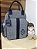 Mochila Multi Linho cinza escuro com azul marinho - Imagem 2