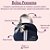 Bolsa Maternidade Pequena Sintético marinho com faixa listrada grossa cinza com branco - Imagem 5
