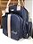Mochila Multi Sintético azul marinho com faixa nude - Imagem 3