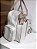 Mochila Multi Sintético offwhite com faixa nude - Imagem 5