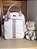 Mochila Multi Sintético offwhite com faixa nude - Imagem 3
