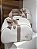 Kit Maternidade Bolsa Grande e Mochilinha baby P Sintético Offwhite com faixa Nude - Imagem 4