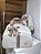 Kit Maternidade Bolsa Grande e Mochilinha baby P Sintético Offwhite com faixa Nude - Imagem 1