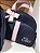 Kit Maternidade Bolsa Grande e Mochilinha baby P Sintético azul marinho com faixa rosa bebê - Imagem 3