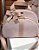 Kit Maternidade Bolsa Média e Mochilinha baby P Linho rosé com faixa nude - Imagem 3