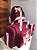 Kit Maternidade Malinha New, Mochilinha baby P e Porta carteira de Vacinação Linho marsala com faixa rosa bebê - Imagem 3