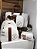 Kit Maternidade Malinha New, Mochilinha baby P e Nécessaire box M Sintético offwhite com faixa caramelo - Imagem 1