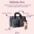Kit Maternidade Malinha New, Bolsa M, Mochilinha baby G, Frasqueira Térmica, Porta Vacinação e porta Higiene Sintético offwhite com faixa nude - Imagem 6
