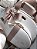 Kit Maternidade Malinha New, Bolsa M, Mochilinha baby G, Frasqueira Térmica, Porta Vacinação e porta Higiene Sintético offwhite com faixa nude - Imagem 3