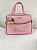 Bolsa maternidade básica quadrada M, sintético rosa bebe - Imagem 1