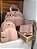 Kit Maternidade Bolsa Grande e Mochilinha baby P e acessórios do bebê Sintético Rose com faixa nude - Imagem 1