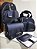 Kit Maternidade Bolsa Média, Mochilinha baby P, Necessarie Fox e Porta Carteira de Vacinação Sintético azul marinho com faixa marinho - Imagem 5