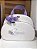 Kit Maternidade Bolsa Grande e Mochilinha baby P Sintético Offwhite com detalhes Lilás - Imagem 8
