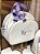 Kit Maternidade Bolsa Grande e Mochilinha baby P Sintético Offwhite com detalhes Lilás - Imagem 2