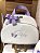 Kit Maternidade Bolsa Grande e Mochilinha baby P Sintético Offwhite com detalhes Lilás - Imagem 7