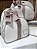 Kit Maternidade Bolsa Média, Mochilinha baby P e Necessarie Carol Sintético Offwhite com faixa rosé - Imagem 2