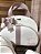 Kit Maternidade Bolsa Média, Mochilinha baby P e Necessarie Carol Sintético Offwhite com faixa rosé - Imagem 3
