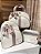 Kit Maternidade Bolsa Média, Mochilinha baby P e Necessarie Carol Sintético Offwhite com faixa rosé - Imagem 4