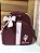 Mochila Baby G Linho Marsala com rosa bebê - Imagem 1