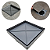 Kit 5 Ralos Oculto 15x15 Invisível Sifonado Piso / Porcelanato Serve Tanto p/ Cano De 100mm e 150mm CINZA CLARO - Imagem 1