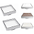KIT 10 RALOS OCULTO INVISIVEL 15X15 - BRANCO - Imagem 1