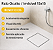 KIT 10 RALOS OCULTO INVISIVEL 15X15 - BRANCO - Imagem 4