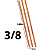 Kit 3 Haste de Aterramento 3/8 10mm x 1,20m - Imagem 1