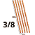 Kit 5 Haste de Aterramento 3/8 10mm x 1,20m - Imagem 1