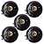 Kit 5 Plafons Plafonier Redondos Pretos E27 com Bocal de Porcelana 100W - Imagem 1