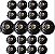 Kit 20 Plafons Plafonier Redondos PRETO E27 com Bocal de Porcelana 100W - Imagem 1