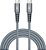 Cabo USB-C + USB-C I2GO 2M 3A Nylon Trançado Chumbo Pro - Imagem 1
