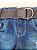 Calça jeans infantil com cinto - Imagem 2