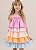 Vestido Multicolorido com Babados Infantil - Imagem 1