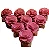 Topo Bem Casado Flor Flu-Flu Tecido 1Und - Imagem 1